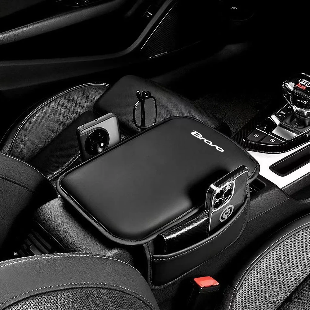 

Car Armrest Box Pad Center Console Arm Rest Storage Pocket For Fiat BRAVO Cushion Storage Bag Center Console Box Protect Cover