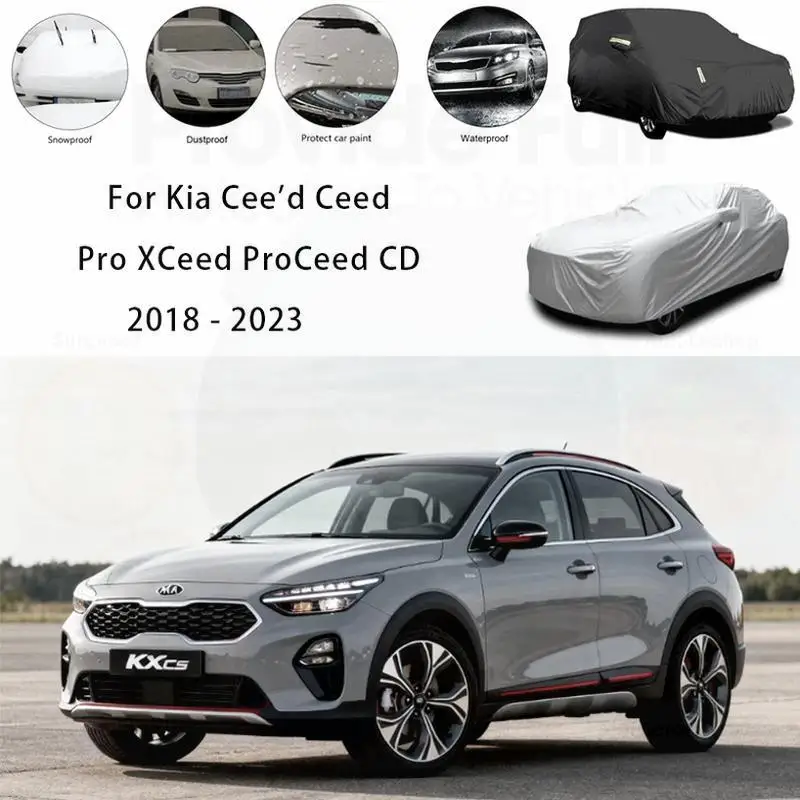 

For Kia Cee'd Ceed Pro XCeed ProCeed CD Outdoor Protection Waterproof Dustproof Full Snow Sunshade for 20XX Kia Cee'd Car Cover