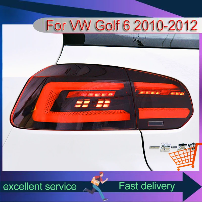 Car Styling For VW Volkswagen Golf 6 2010-2012 Tail Lamp Modified Golf 8 Style R20 Auto Turn Signal Taillights Tools Accessories