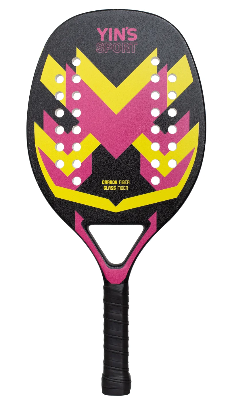 SEMI PRO BEACH TENNIS ROSE CARBON AND GLASS FIBER RACKET