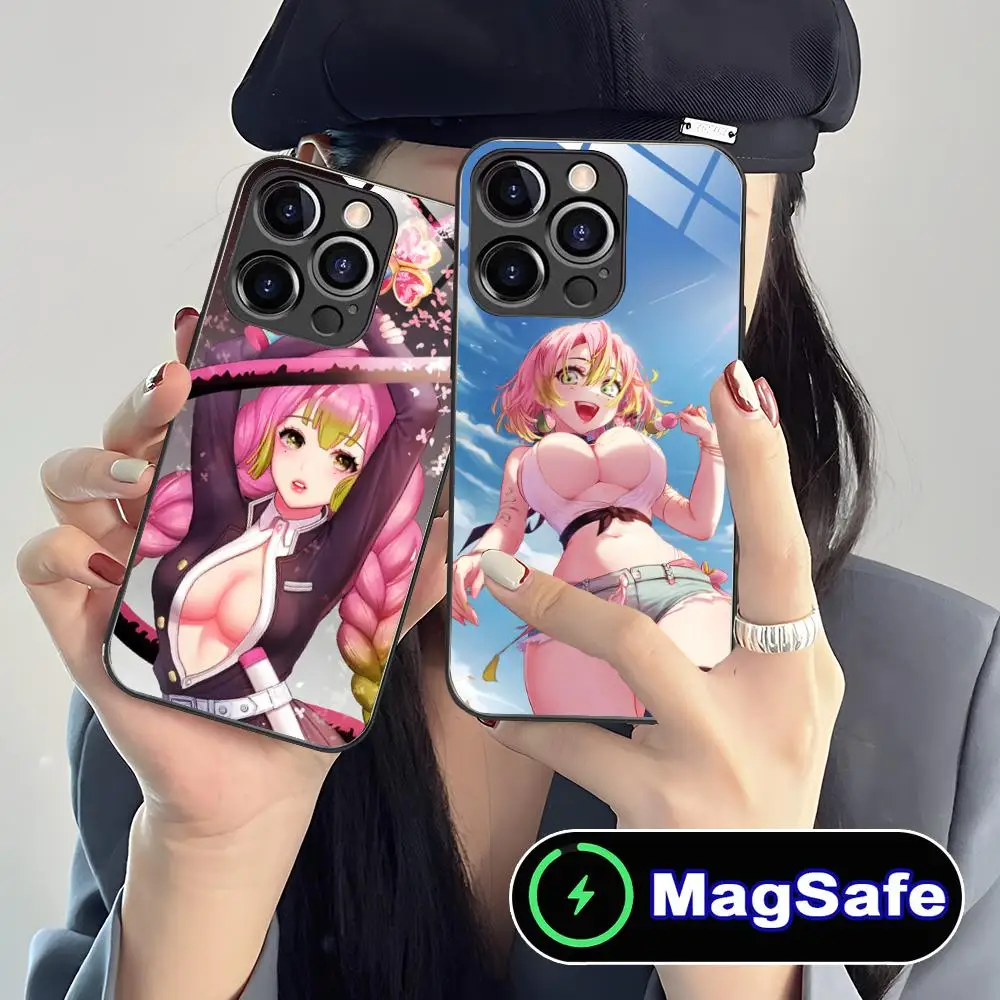 

Чехол для телефона «Убийца демонов» Mitsuri для iPhone 16, 15, 14, 13, 12, 11 Pro Max Plus Mini MagSafe, защитное стекло, красивые мобильные телефоны