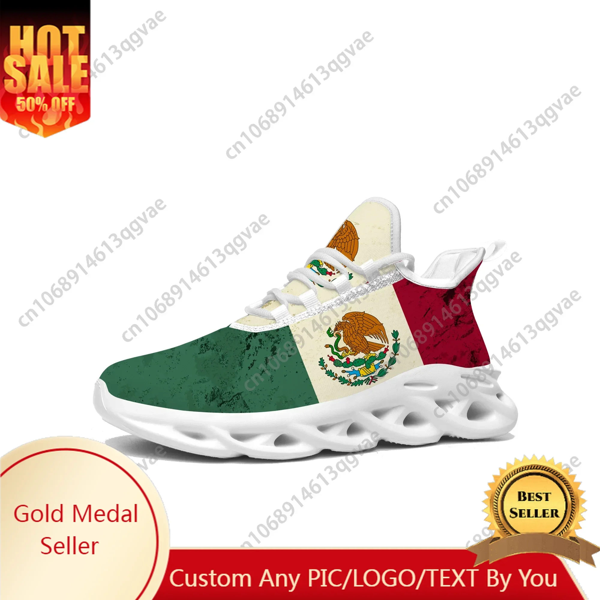 

Mexican Flag Sneakers Mexico Mens Womens Flats Shoes Sports Running High Quality Sneaker Lace Up Mesh Footwear Tailor-made Shoe