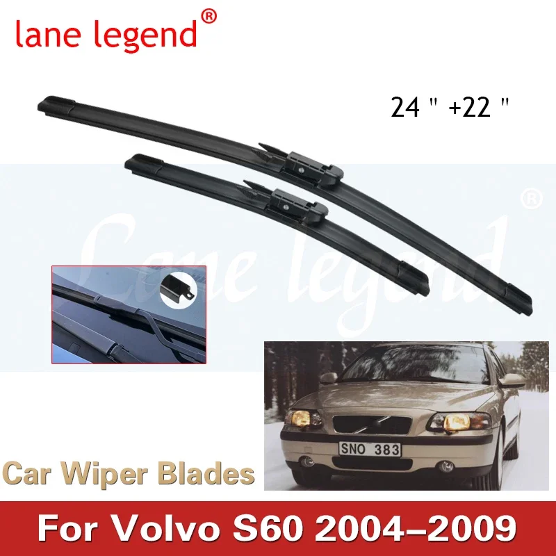 

Car Wiper Blade Front Window Windscreen Windshield Wipers Blades Auto Accessories For Volvo S60 24"+22" 2004-2009