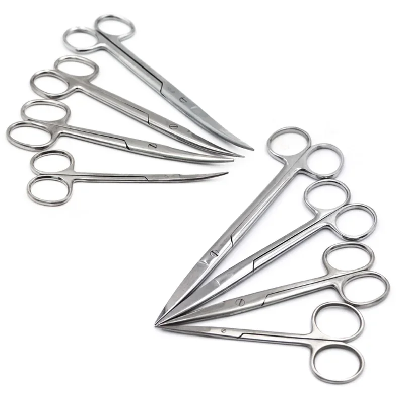 

1pc 14/16/18cm Dental Surgical Scissors Straight/Curved Dental Oral Surgery Tools For Hospital Medical Stainless Steel Equipment