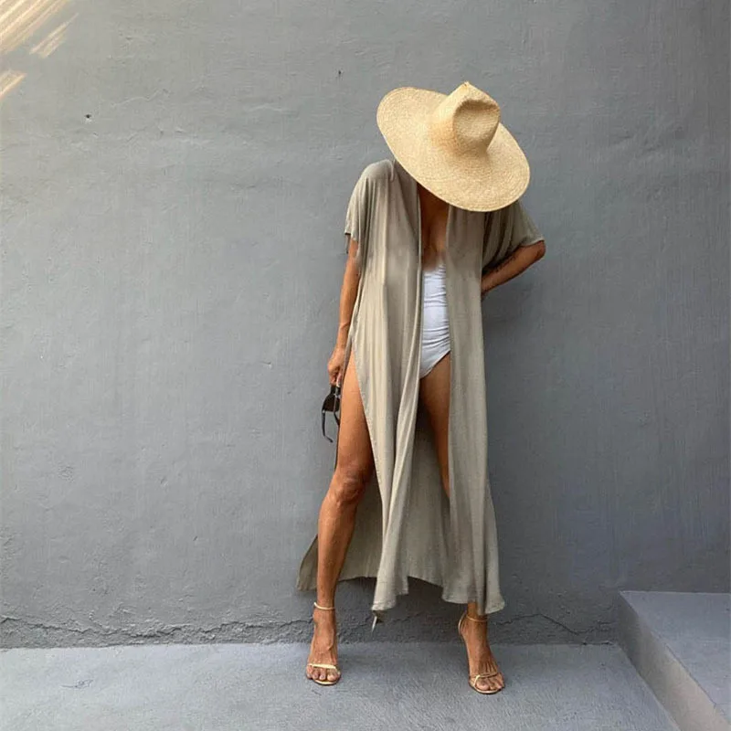 ملابس صيفية للسيدات بحزام من البيكيني المتين ، ملابس شاطئ كيمونو ، ملابس الشاطئ ، ملابس السباحة ، ملابس السباحة ، ملابس التستر