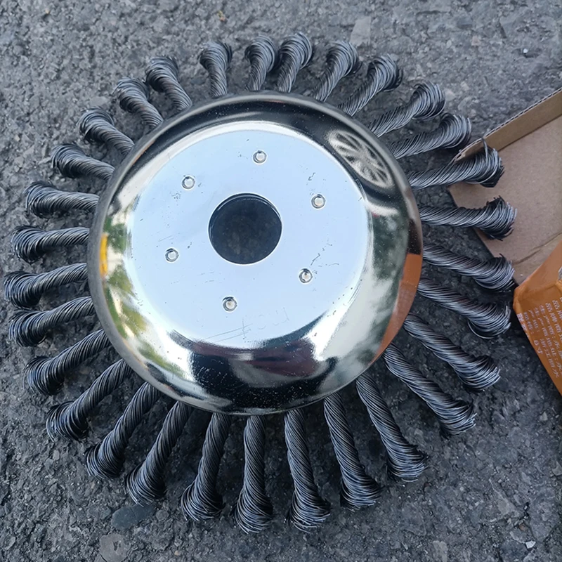 Steel Wire Wheel Brush Gardening Grass Removing Parts 6/8 Inch Grass Trimmer Head Cutting Tools Universal Powerful Accessories