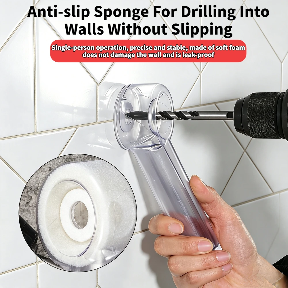 Drill Dust Catcher Attachment Rotatable Wall Drilling Dust Collection Box Electric Drill Dust‑proof Accessory