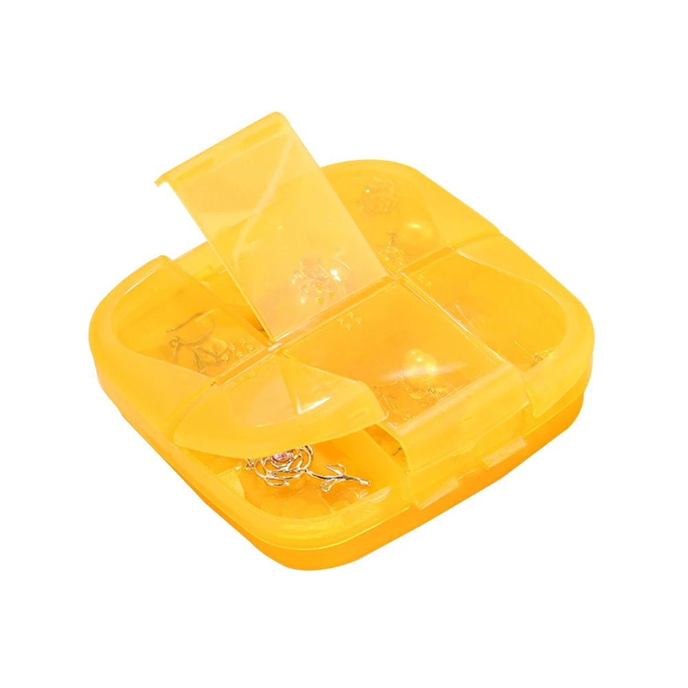 

Portable 6 ganizer Weekly Pill Box Daily Medication Pill Dispenser ganizer ganizer Travel Size Hygienic Secure Lids Storage