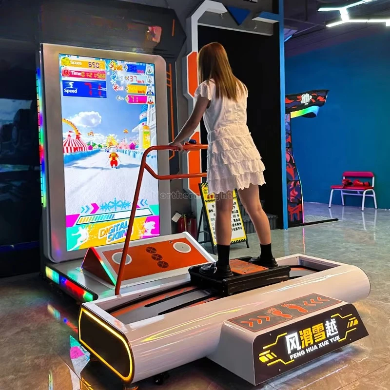 Northern Lights Indoor Snow Racing Skiing Simulator Video Game Machine NL-HX027 Acrylic Material for Indoor Amusement Parks