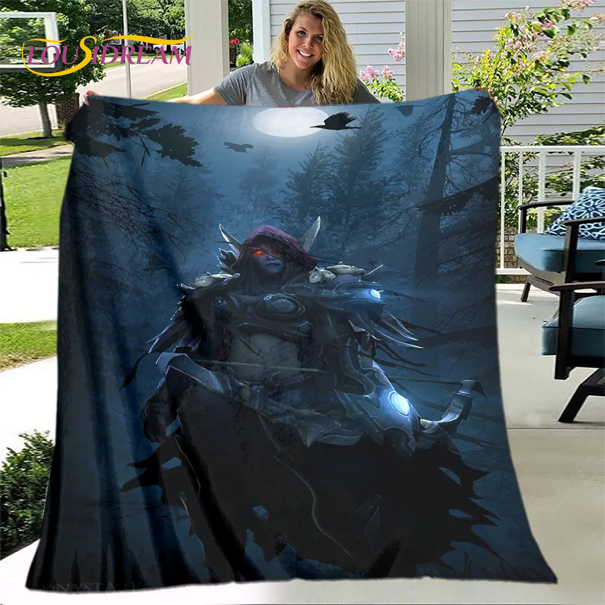 월드 오브 워크래프트 와우 게임 게이머 소프트 플러시 담요, 플란넬 담요, 거실 침실 침대 소파 피크닉 커버