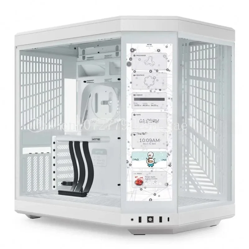 

Новый сенсорный двухкамерный ATX Mid Tower HYTE Y70, Современная эстетика, со встроенным сенсорным ЖК-дисплеем 4K