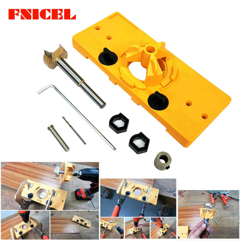 

NEW 35mm Hinge Drill Saw Jig Guide Locator Hole DIY Boring Forstner Bit woodworking tool drill bits For Kreg System