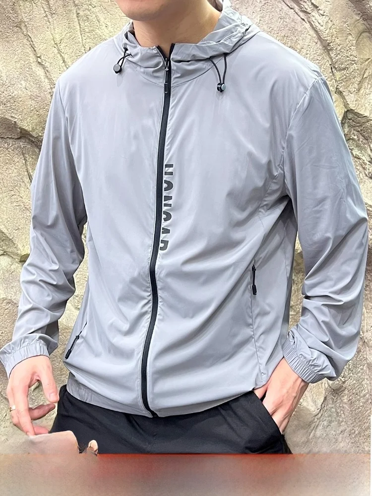 

Уличная серия 3D по индивидуальному заказу, легкий джет Qui Dry, мужской весенне-летний новый эластичный спортивный повседневный капюшон на молнии, чистый цвет