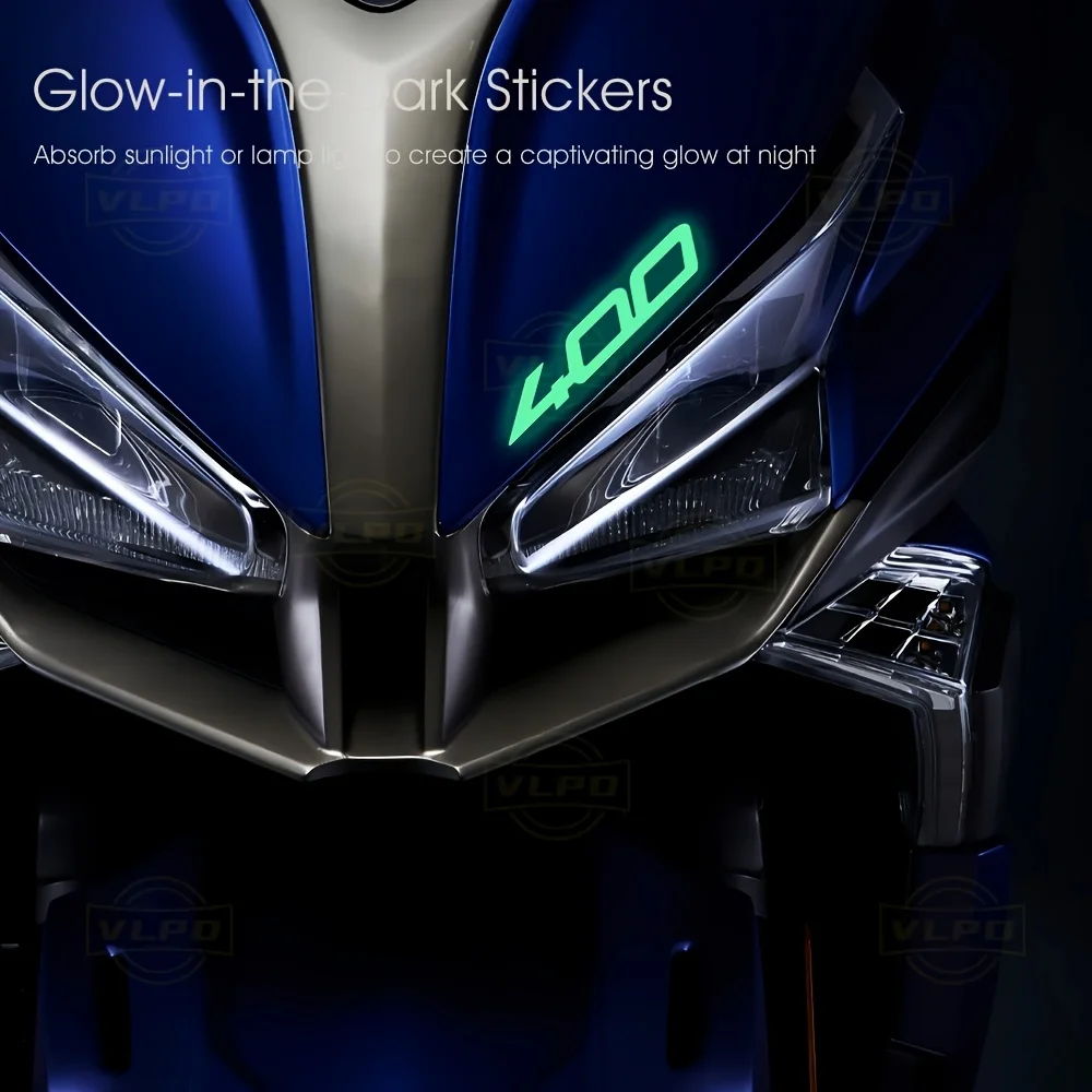 2 Stück 400 Nummern wasserdichtes Vinyl-Aufkleber-Set für Motorrad, Auto, Helm, Aufkleber – Detail 8