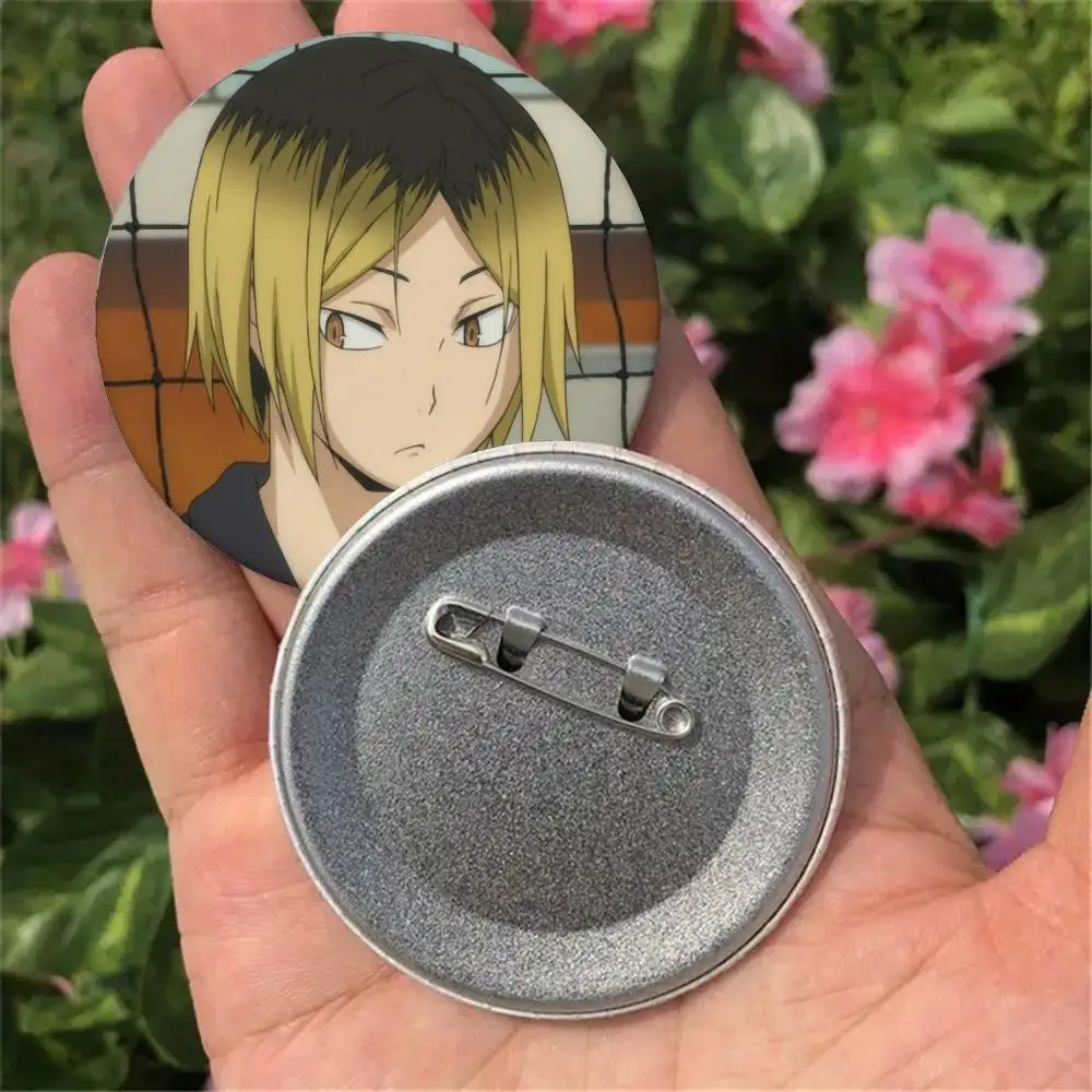 Anime Kenma Kozume Badges 25 32 44 58 75 Mm Round Cosplay Pin Bag Decor Fans Collect Friends Gifts Brooch Souvenir