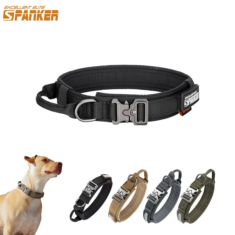 Tactical Dog Collar Training Pet Collars Heavy Duty For Medium Large Dogs German Shepherd Training Pet Accessories