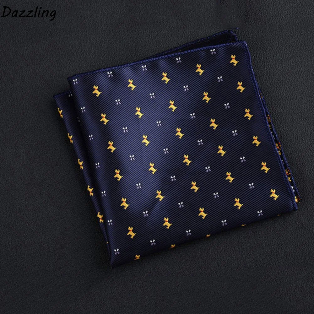 Trendy Gifts Birthday For Male Stripe Flower Pocket Towels Korean Pocket Hanky Square Men Handkerchief