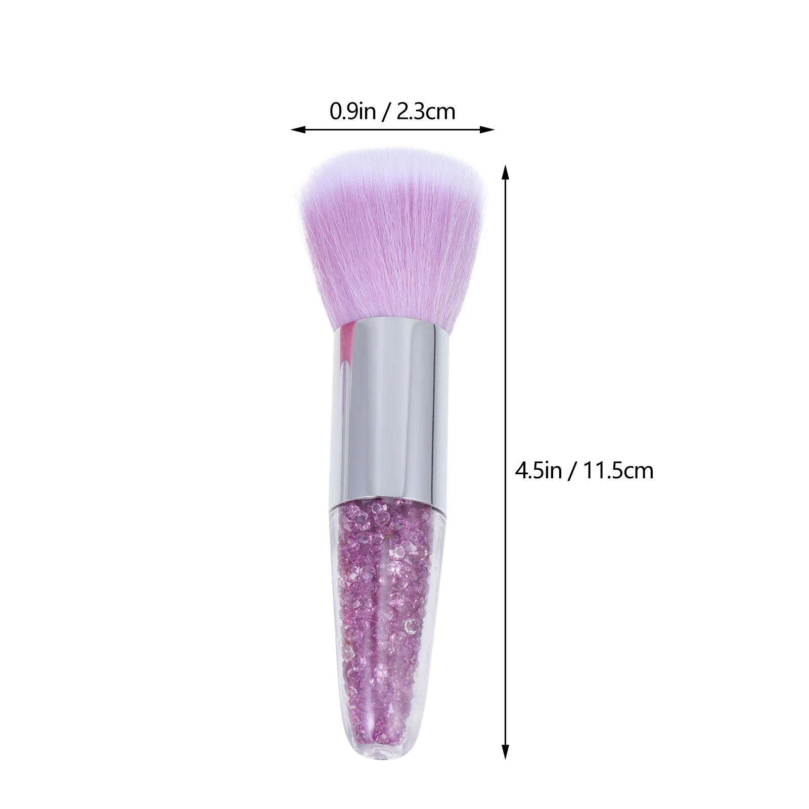 Transparent Handle Makeup Brush Beauty Tool Blush Manicure Powder Accessory Household for Cheeks