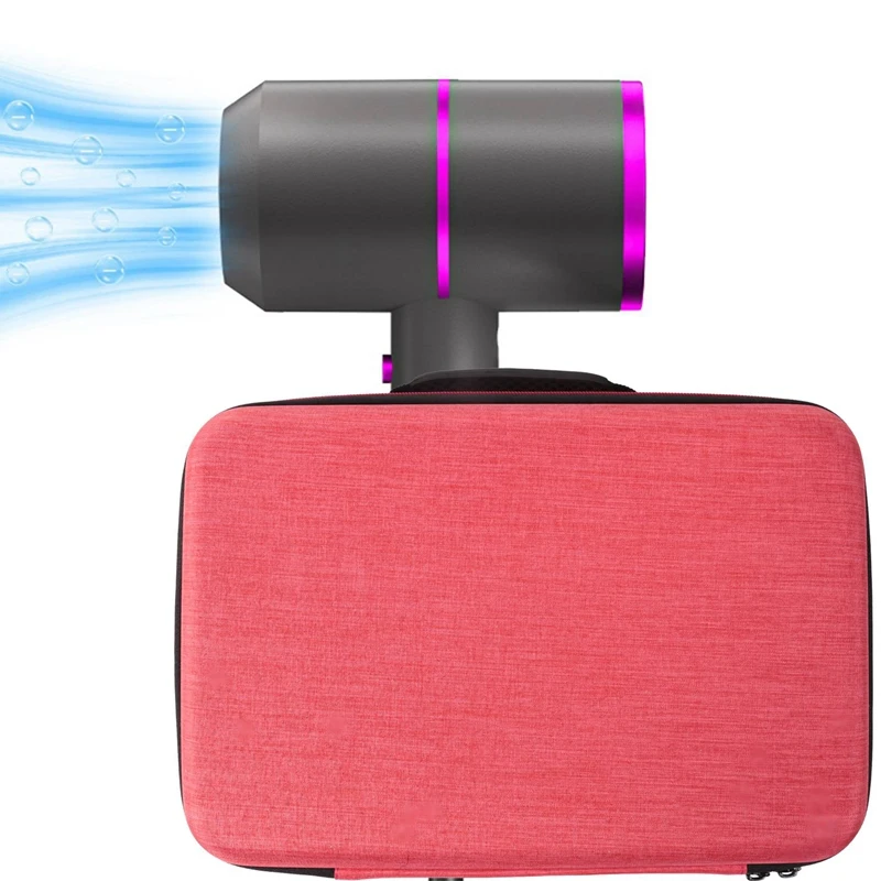 1 Piece Hair Dryer Storage Bag Multi-Functional Convenient Portable EVA Storage Bag Rose Red For Dyson HD08 Organizer