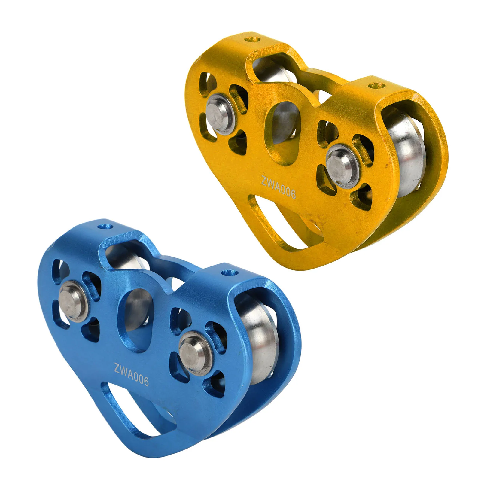 بكرة تسلق مزدوجة Zipline على شكل قلب بكرة حبل النقل الجوي للمناسبات ذات المناظر الطبيعية الخلابة بكرة تسلق مزدوجة