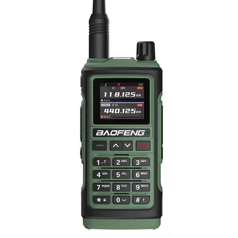 2023 Baofeng 17Pro Walkie Talkie 108-130MHz Air Band VHF UHF 200-260MHz 350-355MHz FM Radio Six Bands Freq Copy Waterproof