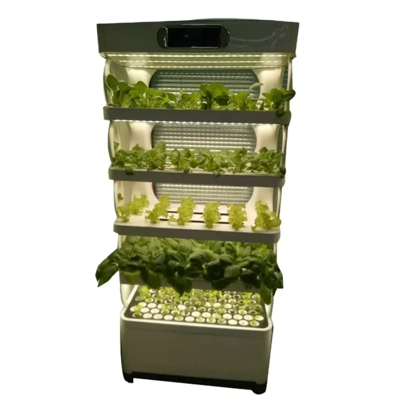 One-one hydroponic cultivator with intelligent LED grow light growing system