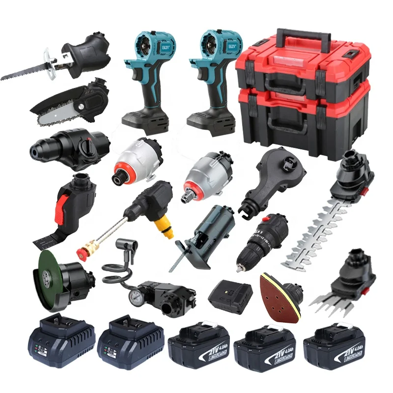 Cordless Drill Kit 20V Max Electric Drill Tool Combo KIT Power Tools Set all-In-1 Multi-Head Power Drill Set Bits Accessories