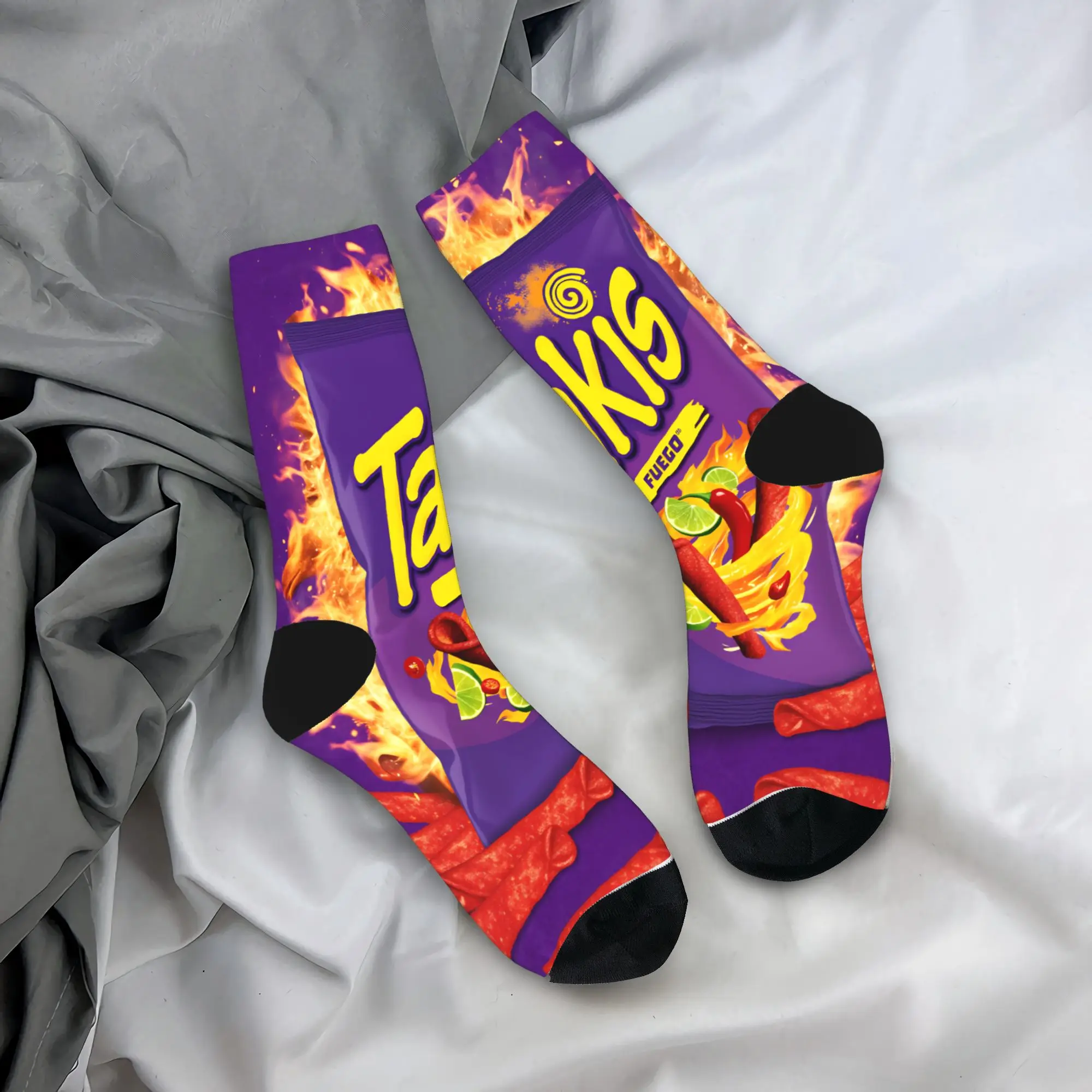 

Takis чили чипсы чулки мужские носки дышащие забавные носки зимние велосипедные противоскользящие дизайнерские носки подарок на день рождения