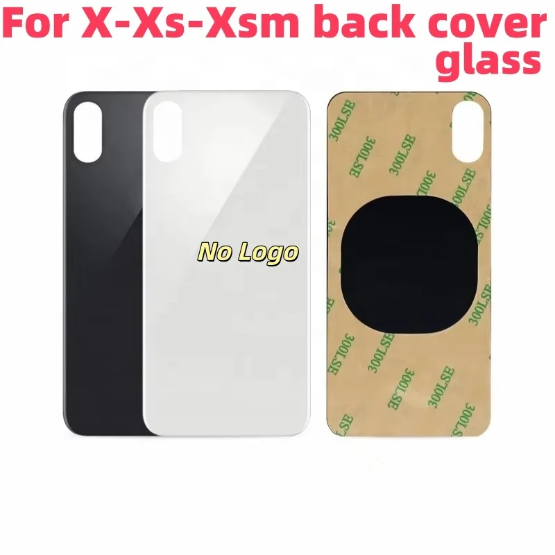 Back Glass For iPhone X-Xs-Xsm Back Cover Glass Fast Replacement Housing Battery Cover Big Hole Rear Glass with Glue