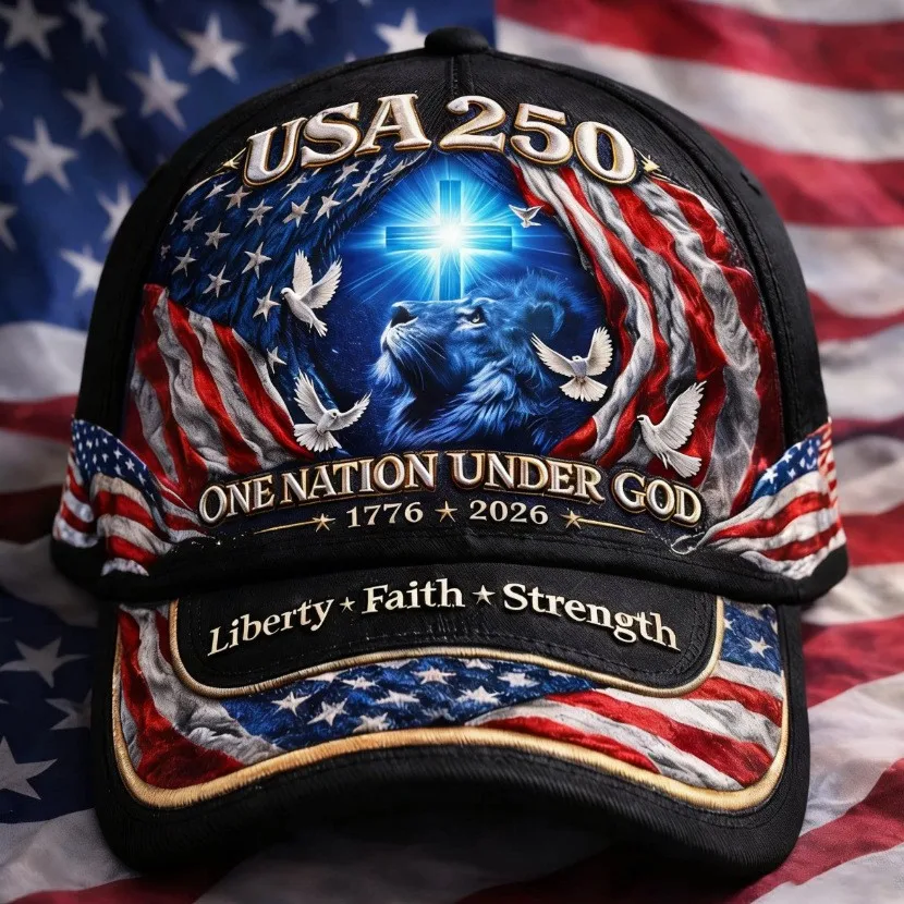 1776-2026 US 250th Anniversary Lion new Judah Baseball Cap Adjustable  Nation Under God Commemorative Hat Biblical Gift