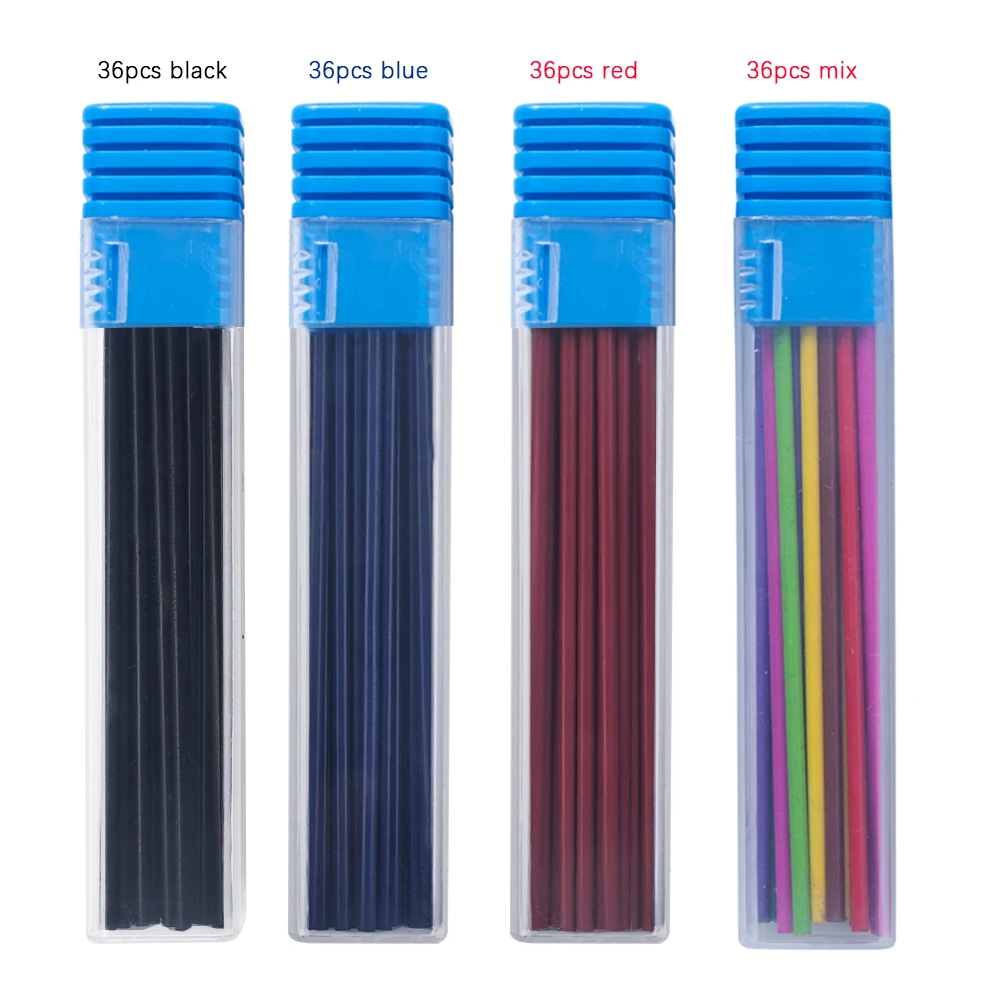 36Pcs/Box Creative 2.0MM Multicolor Mechanical Pencil Lead 36pcs Replaceable Lead Drawing Automatic Pencil Writing Accessories image 4
