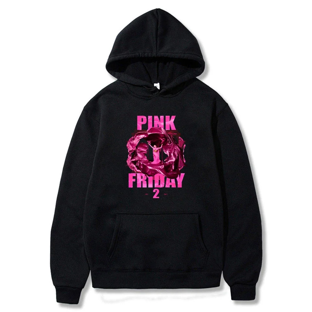 Rapper Nicki Minaj Pink Friday 2 Funny Hoodie Hip Hop Graphic Sweatshirt Poleron Hombre Unisex Streetwear Harajuku Tracksuit