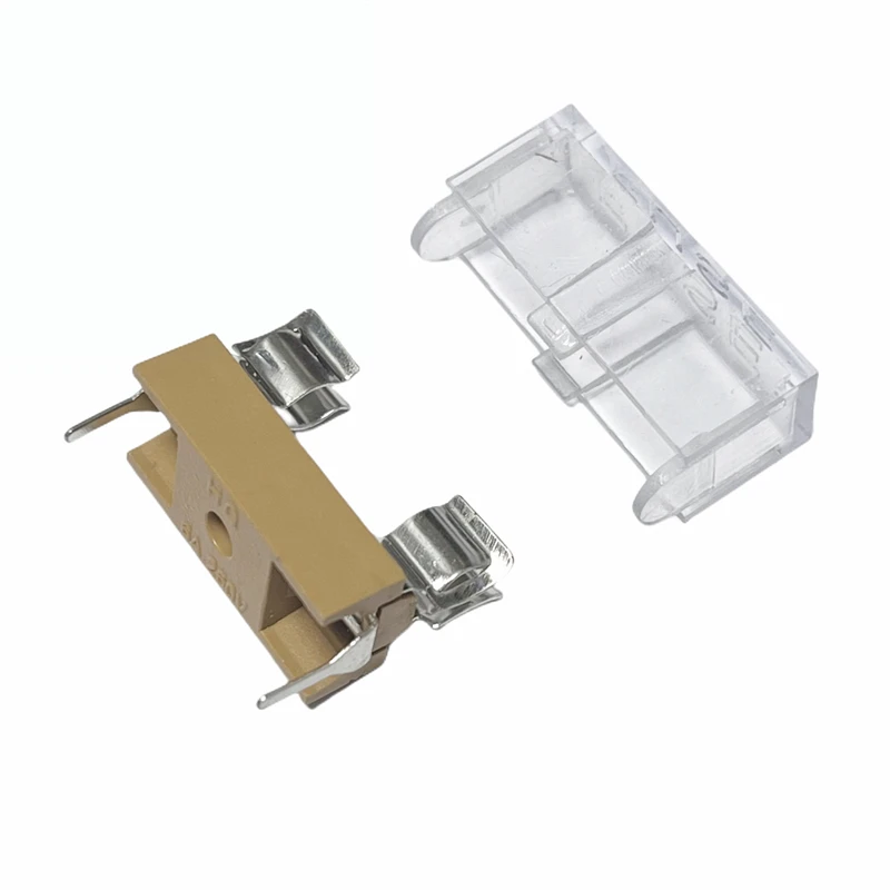 10PCS 5*20MM GLASS FUSE HOLDER with Transparent Cover 5*20 Insurance Tube Socket Fuseholder for 5X20MM 5X20 Fuse PCB BOARD