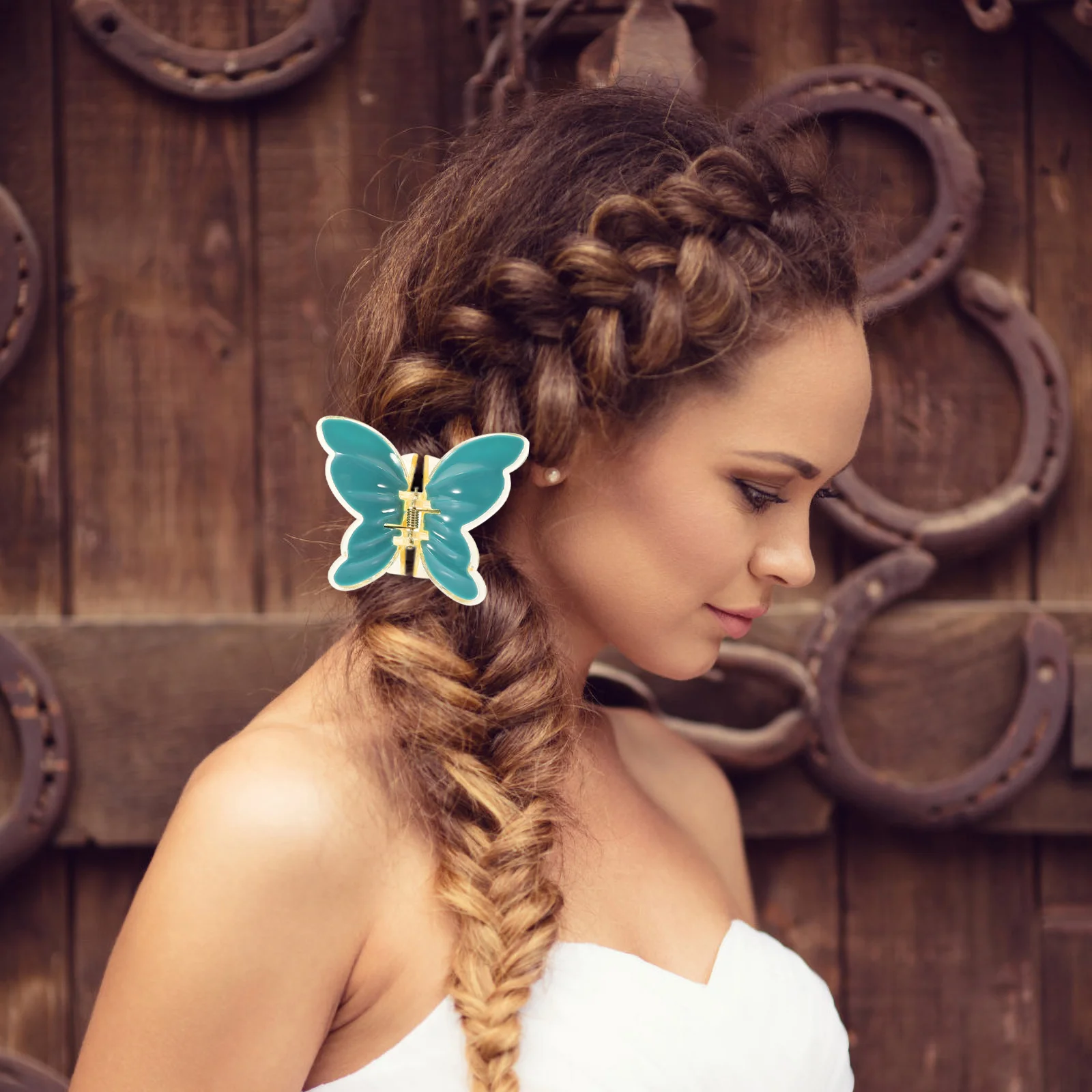 

8pcs Frosted Hair Claw Butterflies Shape Styling Tool for Women Girls Wedding Party Stage Plastic Hair