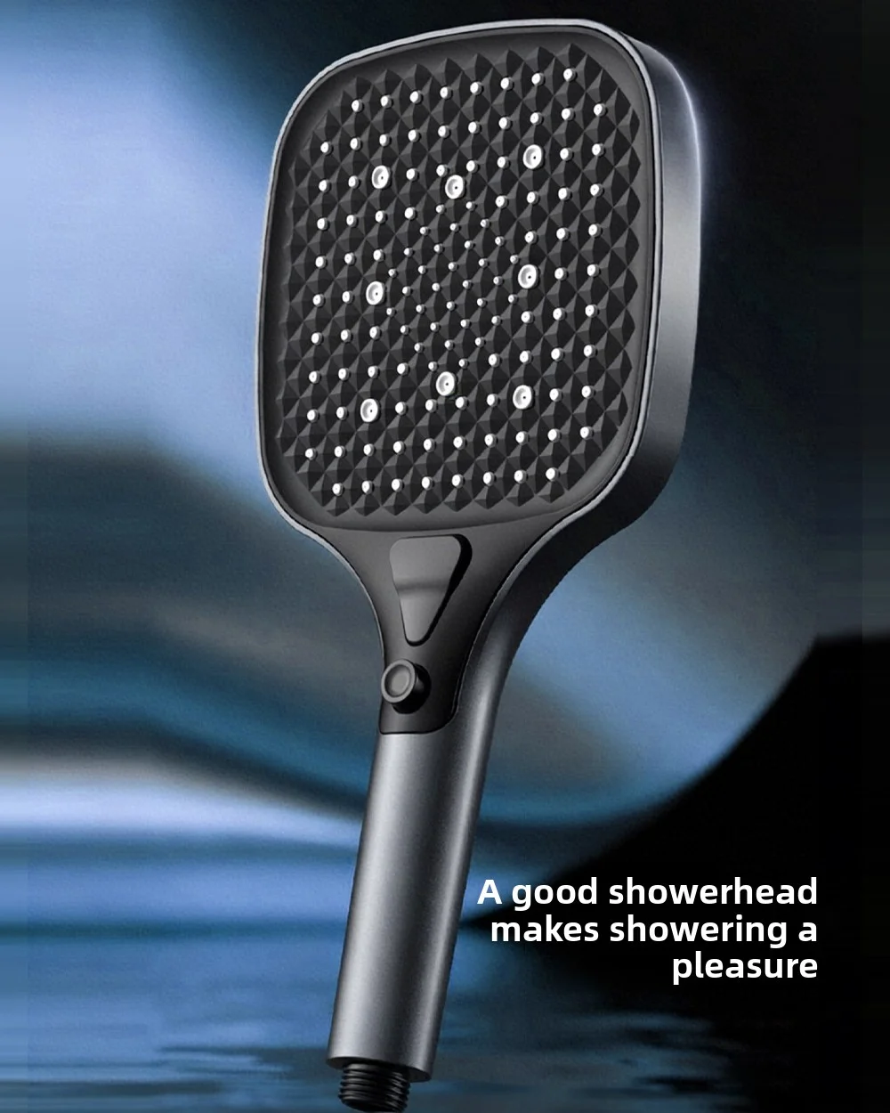 

4-Mode High Pressure Shower Head, 15cm Large Panel Handheld Shower with One-Click Switch，Large Panel Handheld Shower for Family