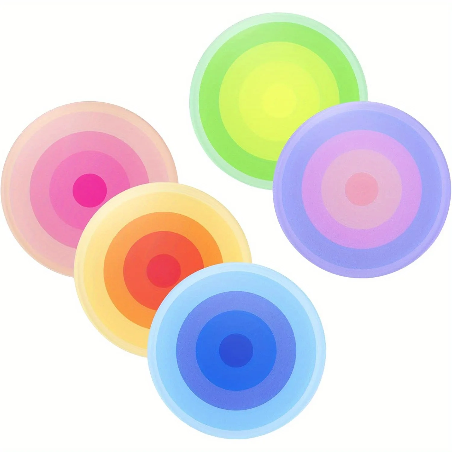 Tabletop Coasters Colorful Creative Acrylic Coasters Sunset Gradient Pattern Heat Resistant