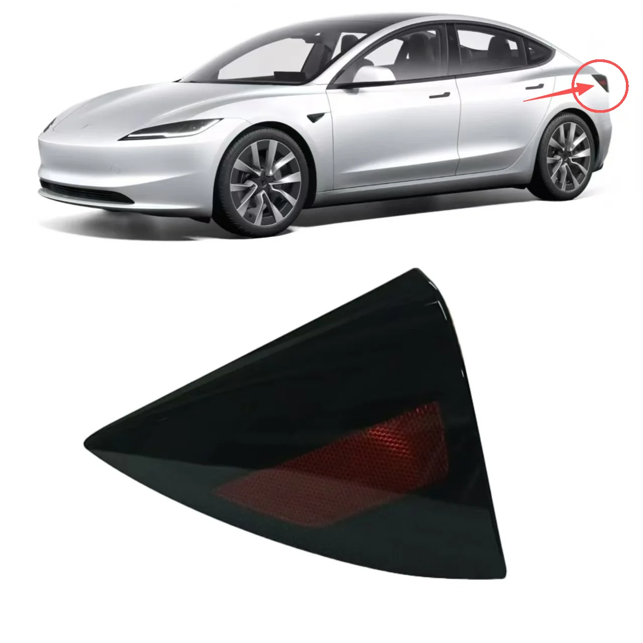 

Suitable for Tesla 2024 Model 3 Highland Left Charging Gap Cover Reflector Tail Light Side Trim