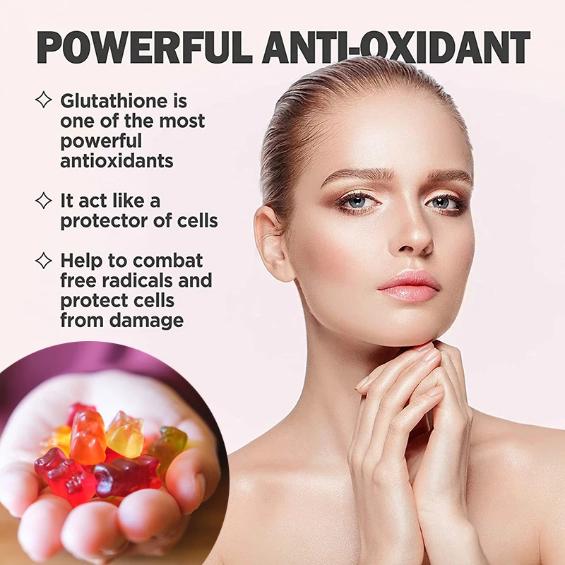 Glutathione Collagen Gummy Whitening Anti-Aging Skin Glow Collagen Vitamins Beauty Gummies