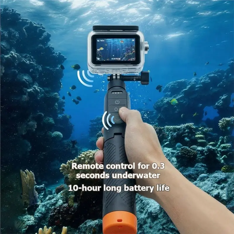 

N13R-(Durable) Underwater Diving Wireless Remote Control Extendable Selfie Stick Tripod Buoyancy Handle For DJI OSMO Action 6 5