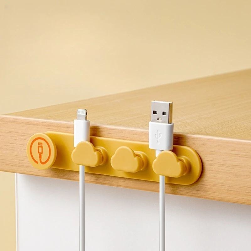 1Pc Multifunctional Cable Organizer Clip Compact Portable Wire Holder for Desk Bedside Under Desk Cable Management Charging Cord