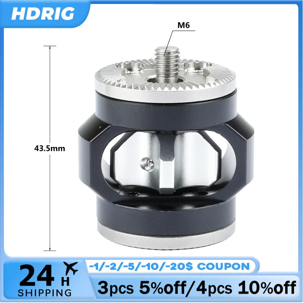 HDRIG Aluminum Double ARRI Rosette Extension Mount With M6 Male & Female Thread for Any Camera Cage Rosette Accessories