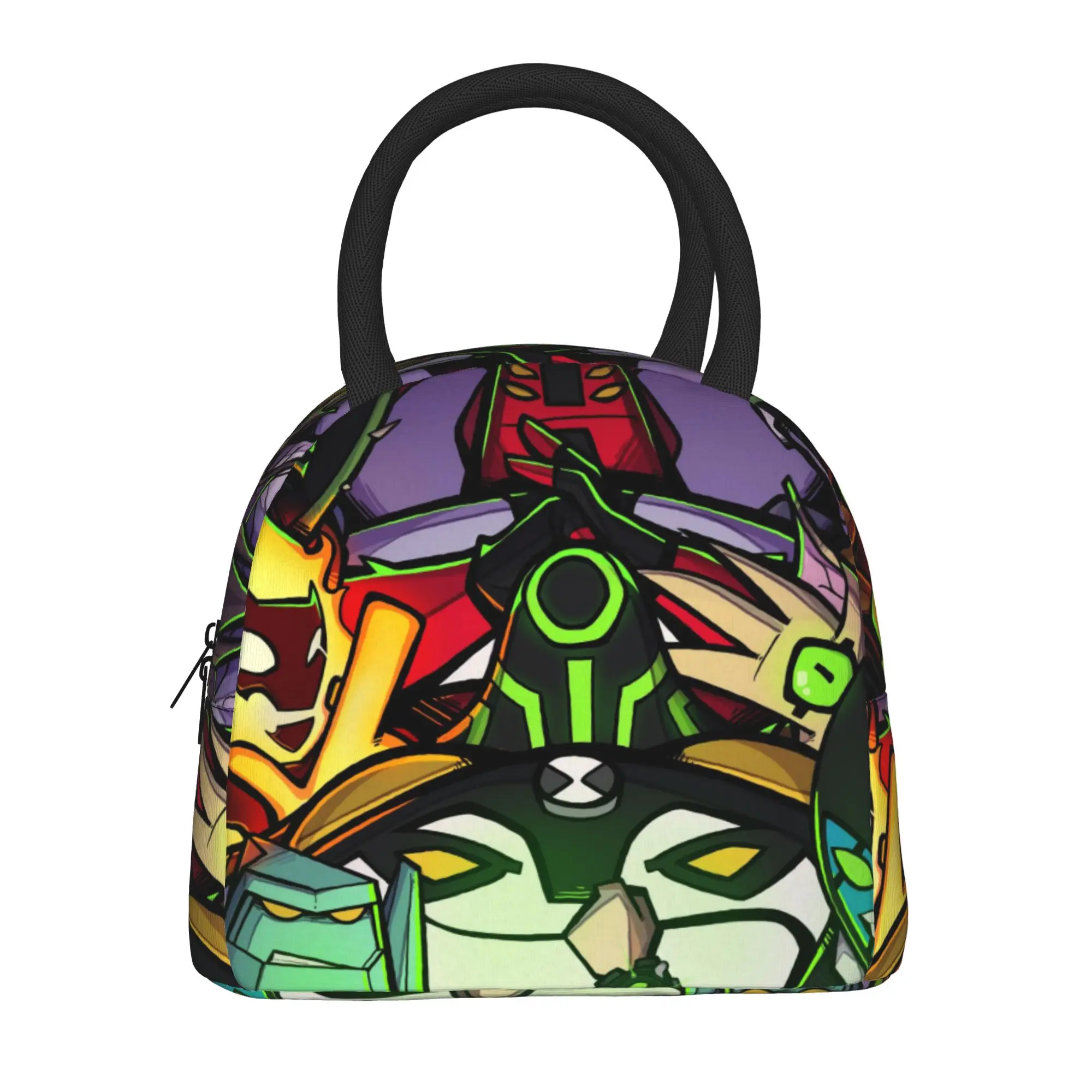 Back to school season Ben 10  Snack Bag Ben 10 Aliens Group Art Vintage Cool Personalised Heat Preservation Lunch Bag