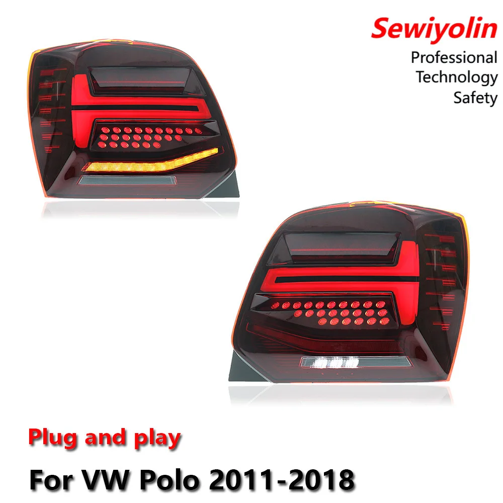 

Car LED Upgrade Tail Light Accessories For VW Polo 2011-2018 DRL Brake Turn Signal Lamp Plug and Play