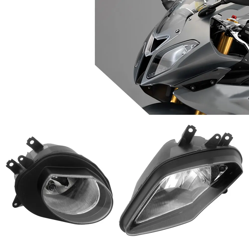 1Pc Headlight Lamp Assembly Housing Bulbs Are Not Included Fit For Bmw Hp4 S1000Rr 2009-2014 Abs Plastic Black Casing Clear Lens