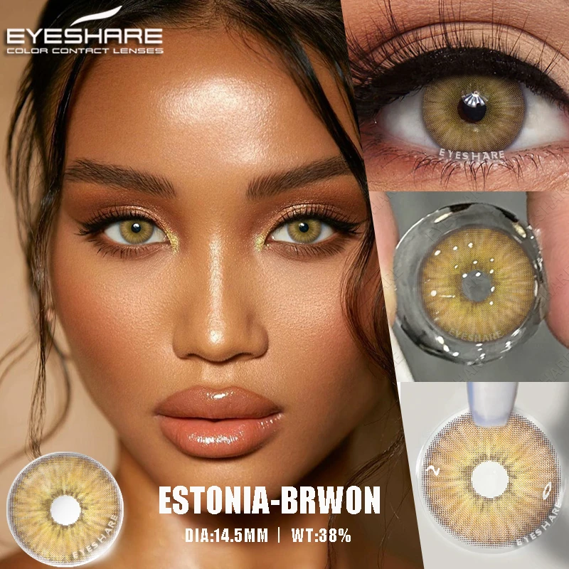 EYESHARE 1 Pair Color Contact Lenses for Eyes Blue Eye Color Lenses Natural Colored Pupils for Eyes Green Contacts Gray Lenses