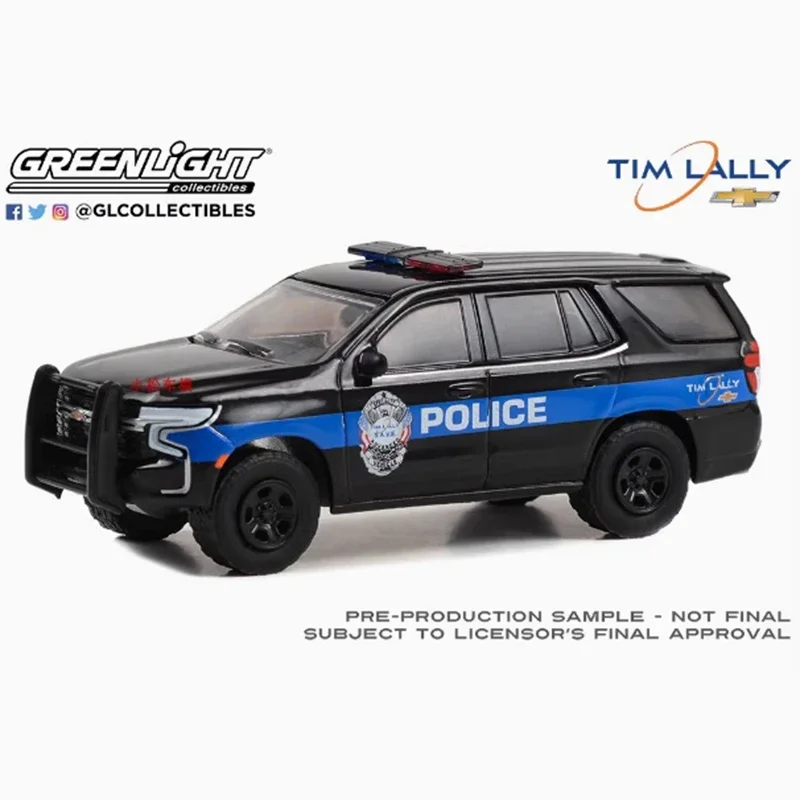 Greenlight Alloy 1:64 2022 Tahoe Police PURSUIT VEHICLE SUV Car Model Collection Display Ornament Toy Gift