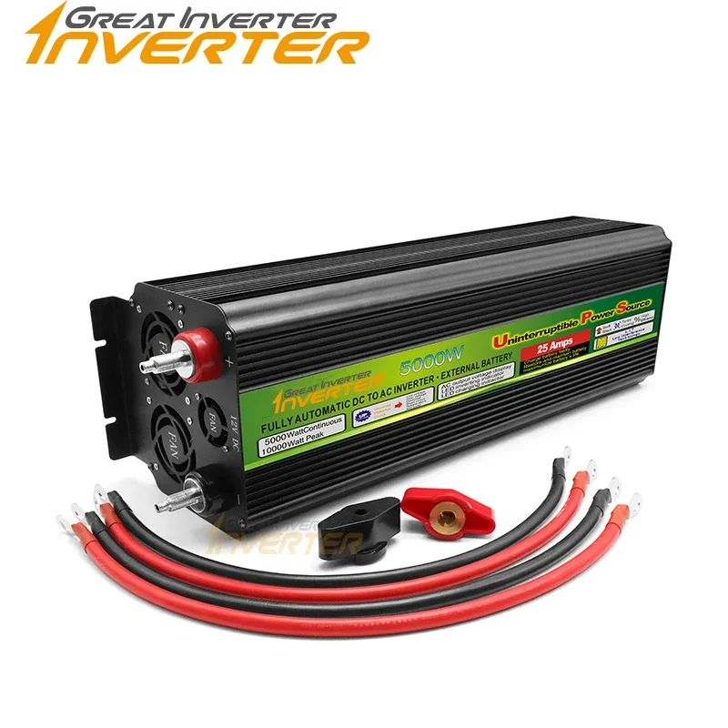 5000W Inverter DC12/24V to AC 220V 110V Car Adapter Charge Converter LED Display Modified sine wave UPS charging inverter