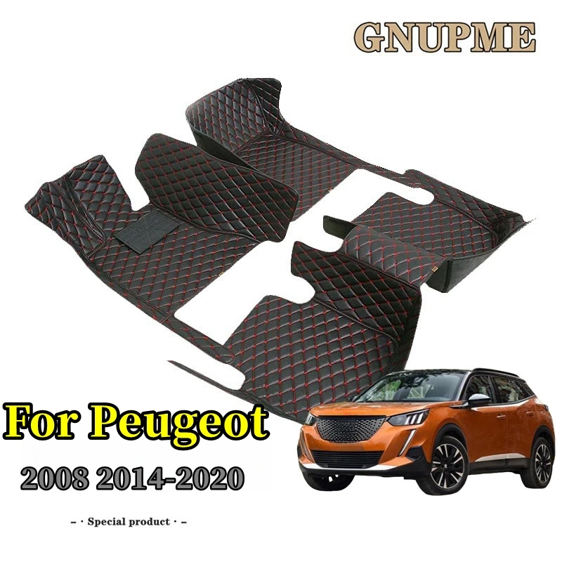 

GNUPME Custom Car Floor Mats For Peugeot 2008 2014 2015 2016 2017 2018 2019 2020 Years Auto Carpets Foot Coche Accessorie