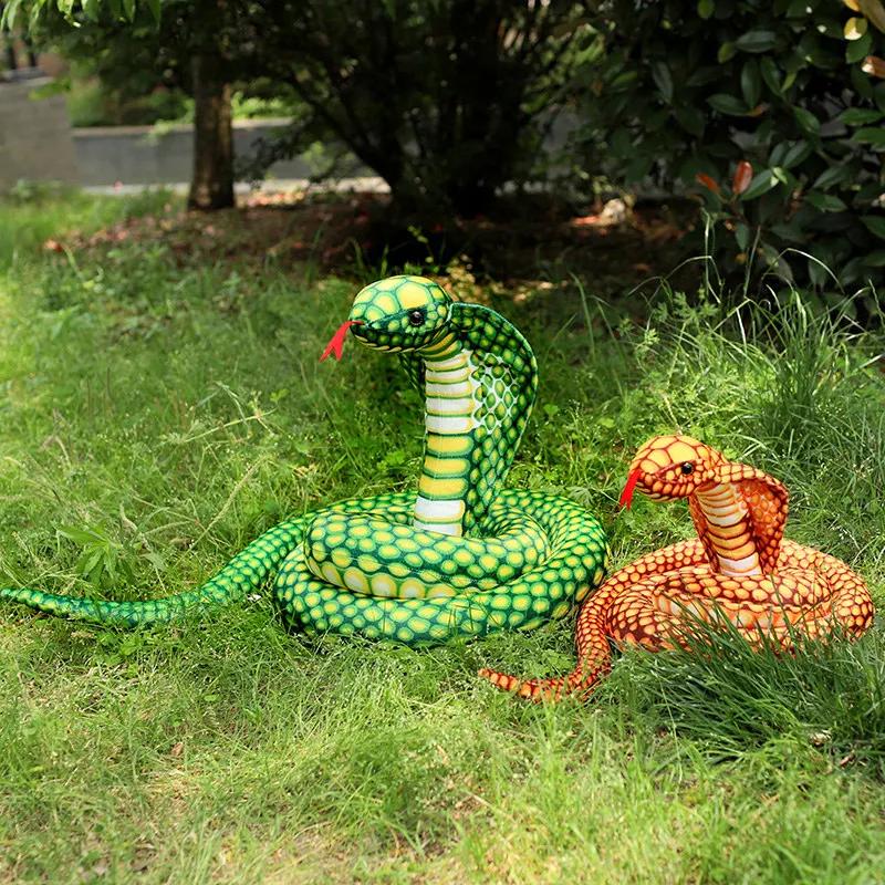 200/300CM 3D simulazione Cobra Snake Toy, Little Snake Animal peluche, giocattoli per bambini, decorazioni per la casa compleanno Tricky Prank Gifts