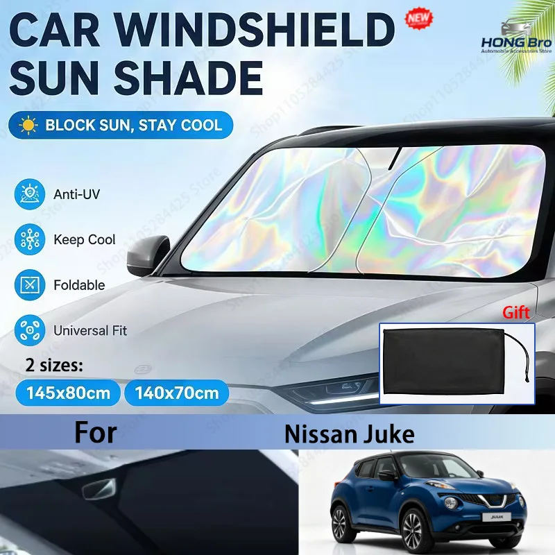 For Nissan Juke Foldable Front Windshield Sun Shade UV Reflective Sun Protection Cover Car Interior Accessories
